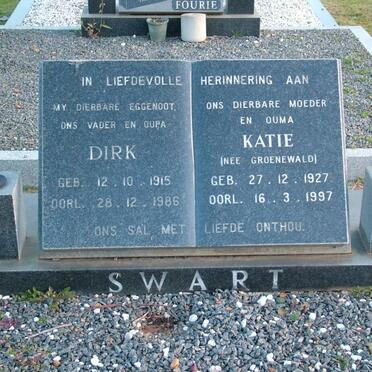 SWART Dirk 1915-1986 &amp; Katie GROENEWALD 1927-1997