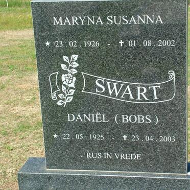 SWART Daniël 1925-2003 &amp; Maryna Susanna 1926-2002