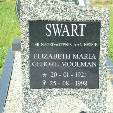 SWART Elizabeth Maria nee MOOLMAN 1921-1998