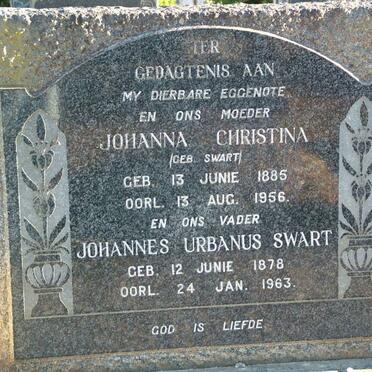 SWART Johannes Urbanus 1878-1963 &amp; Johanna Christina SWART 1885-1956