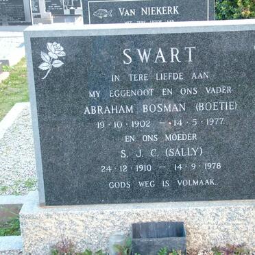 SWART Abraham Bosman 1902-1977 &amp; S.J.C. 1910-1978 :: SLABBER Susan 1934-2009 _2