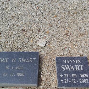 SWART Hannes 1924-2002 &amp; Marie W. 1920-1990