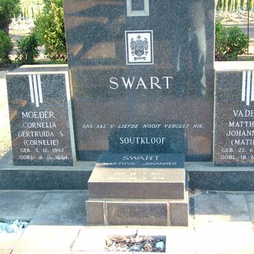 SWART Matthys Johannes 1891-1961 &amp; Cornelia Gertruida S. 1892-1984 :: SWART Matthys Johannes 1917-1978