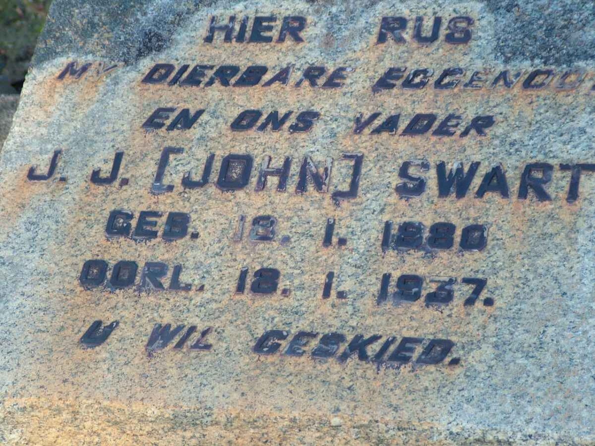 SWART J.J. 1886-1937