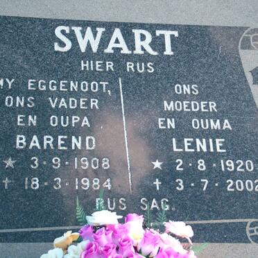SWART Barend 1908-1984 &amp; Lenie 1920-2002