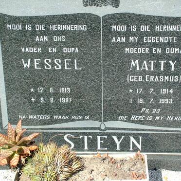 STEYN Wessel 1913-1997 &amp; Matty ERASMUS 1914-1993