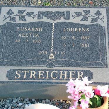 STREICHER Lourens 1897-1981 &amp; Susarah Aletta 1915-