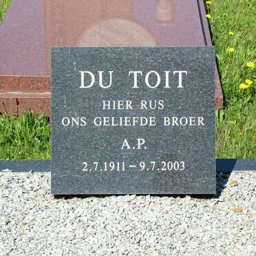 TOIT A.P., du 1911-2003