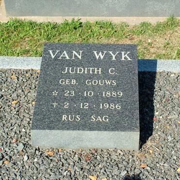 WYK Judith C., van nee GOUWS 1889-1986