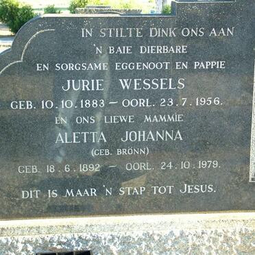 WESSELS Jurie 1883-1956 &amp; Aletta Johanna BRÖNN 1892-1979