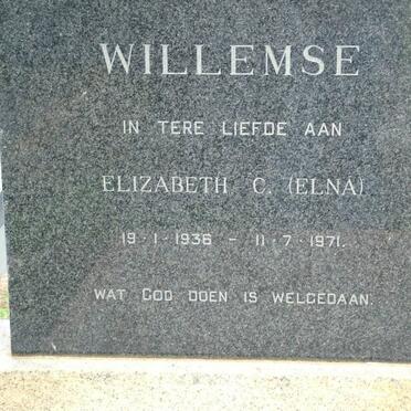 WILLEMSE Elizabeth C. 1936-1971