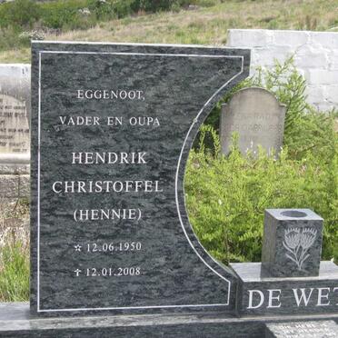 WET Hendrik Christoffel, de 1950-2008