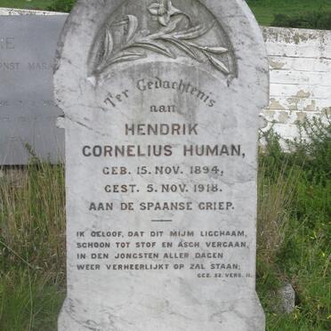 HUMAN Hendrik Cornelius 1894-1918