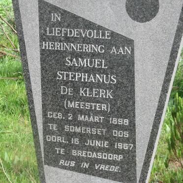 KLERK Samuel Stephanus, de 1898-1967