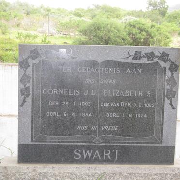 SWART Cornelis J.U. 1883-1954 &amp; Elizabeth S. VAN DYK 1885-1924