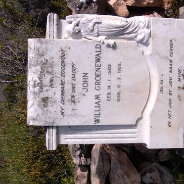 GROENEWALD John William 1903-1952