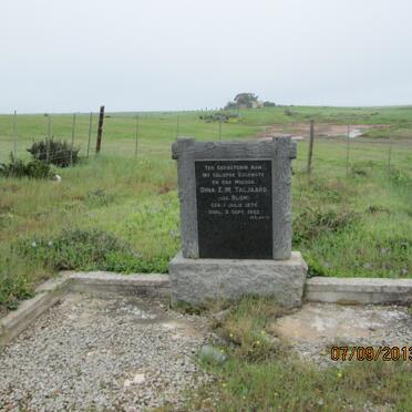 TALJAARD Dina E.M. nee BLOM 1875-1952