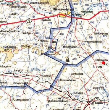 Western Cape, BREDASDORP district, Napier, Blauwe Klip 5, Blouklip, farm cemetery