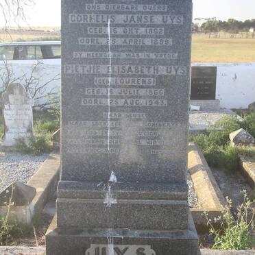 UYS Cornelis Janse 1862-1899 &amp; Pietjie Elisabeth LOURENS 1866-1943