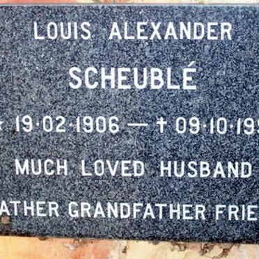 SCHEUBLÉ Louis Alexander 1906-1993