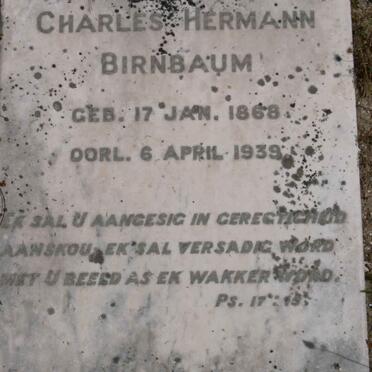 BIRNBAUM Charles Hermann 1868-1939