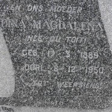 ROUX Dina Magdalena nee DU TOIT 1889-1950
