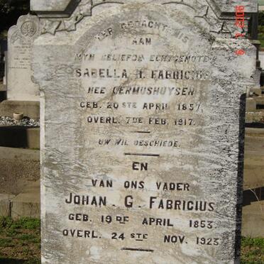 FABRICIUS Johan G. 1853-1923 &amp;  Isabella H. GERMUSHUYSEN 1857-1917