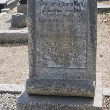 DYK Burgert J., van 1876-1932 &amp; Jacoba A.C.J. COETZEE 1886-1965