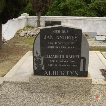 ALBERTYN Jan Andries 1887-1963 &amp; Elizabeth Rachel 1901-1973