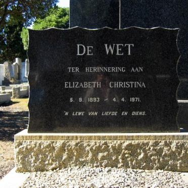 WET Elizabeth Christina, de 1893-1971