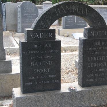 HAMMAN Barend Swart 1899-1972 &amp; Christina Gertruida ROUX 1895-1959