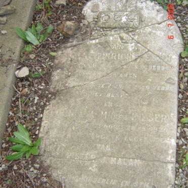 KIESER Heinrich, MALAN Cornelia nee KIESER -1929