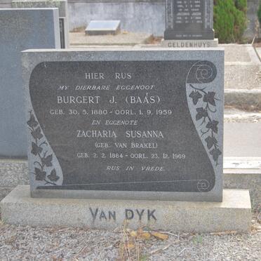 DYK Burgert J., van 1880-1959 &amp; Zacharia Susanna VAN BRAKEL 1884-1969