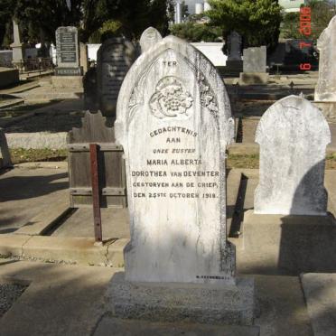 DEVENTER Maria Alberta Dorothea, van -1918