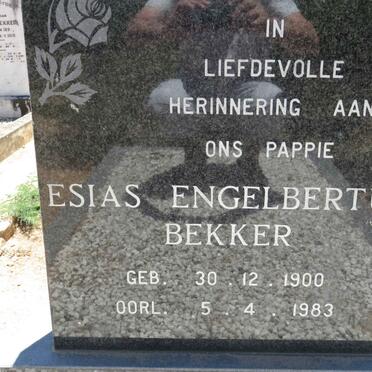 BEKKER Esias Engelbertus 1900-1983