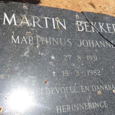 BEKKER Marthinus Johannes 1931-1982
