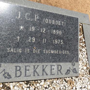 BEKKER J.C.P. 1890-1975