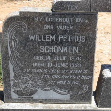 SCHONKEN Willem Petrus 1876-1959 &amp; Anna Petronella BEKKER 1879-1966
