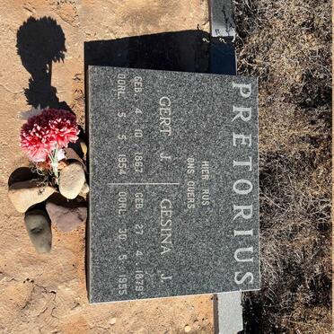 PRETORIUS Gert J. 1867-1954 &amp; Gesina J. 1879-1955