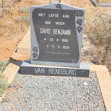 RENSBURG David Benjamin, van 1886-1939