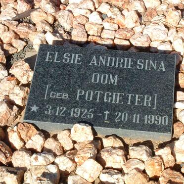 OOM Elsie Andriesina nee POTGIETER 1925-1990