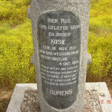 Western Cape, CALITZDORP district, Andries Kraal 25, farm cemetery