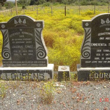 LOURENS Jacobus Ernst 1904-1964 &amp; Emmerentia Theunisina TERBLANCHE 1904-1974