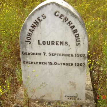 LOURENS Johannes Gerhardus 1902-1902