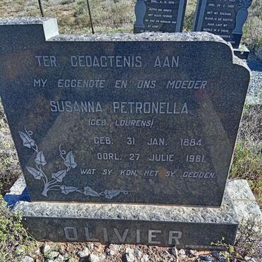 OLIVIER Susanna Petronella nee LOURENS 1884-1961