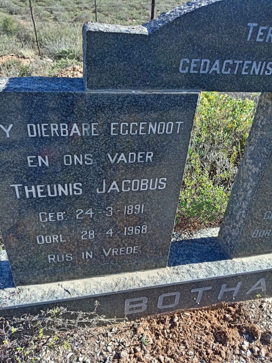 BOTHA Theunis Jacobus 1891-1968