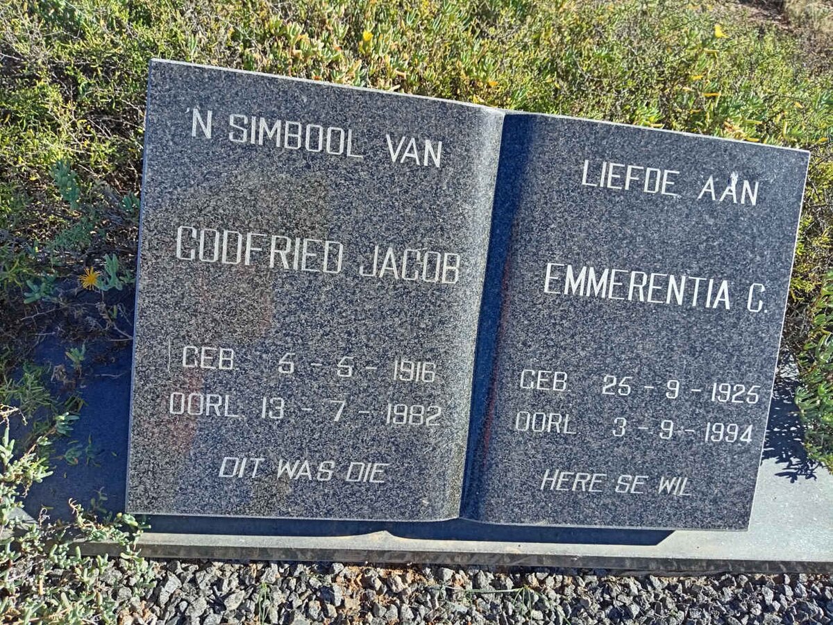 BOTHA Godfried Jacob 1916-1982 & Emmerentia C. 1925-1994