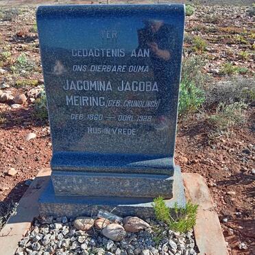 MEIRING Jacomina Jacoba nee GRUNDLINGH 1860-1928