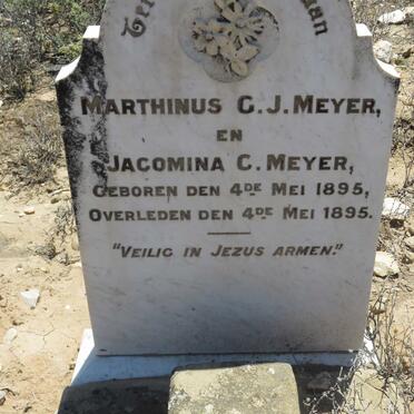 MEYER Marthinus G.J. 1895-1895 :: MEYER Jacomina C. 1895-1895