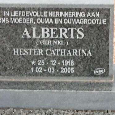ALBERTS Hester Catharina nee NEL 1918-2005